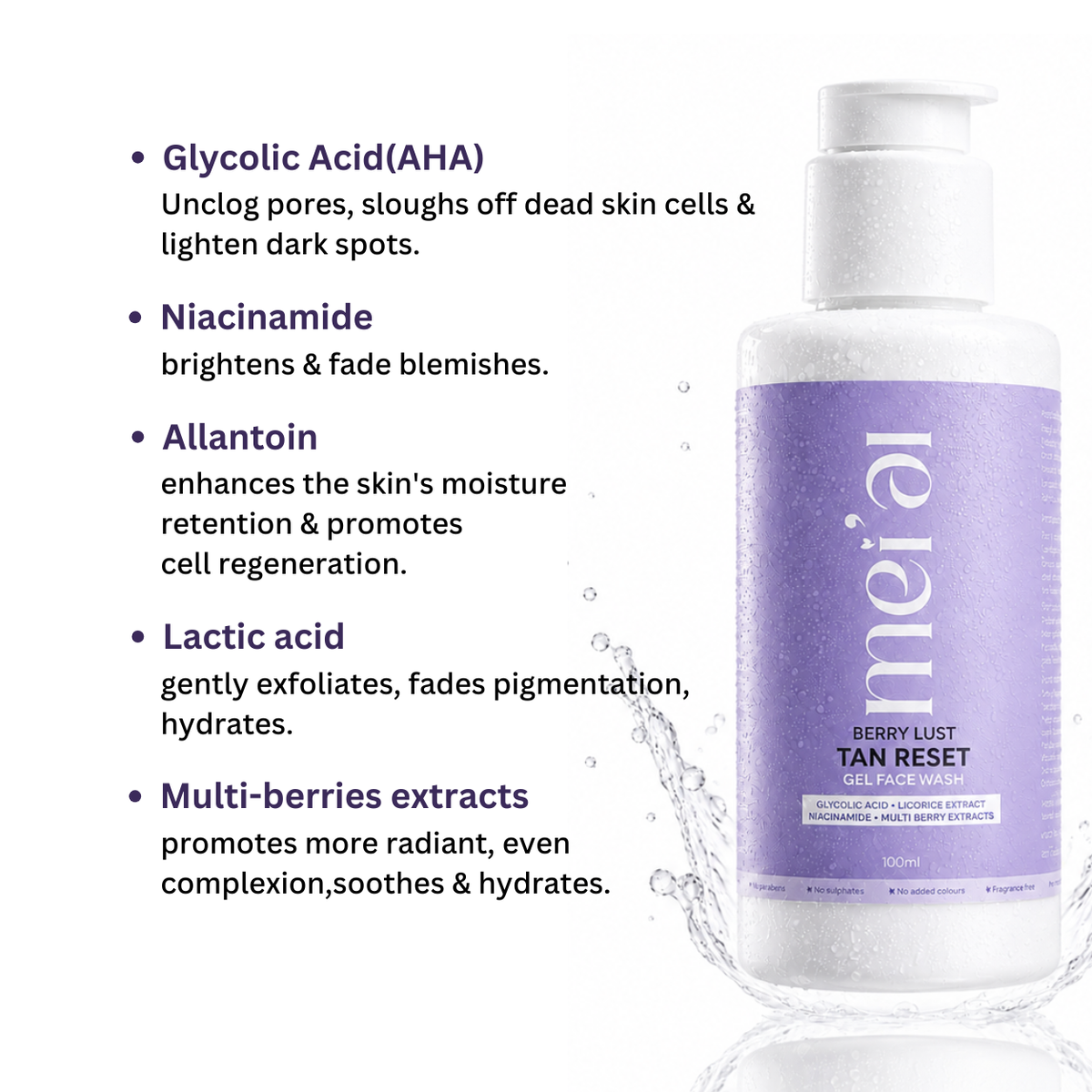 Berry lust Tan Reset Face Wash